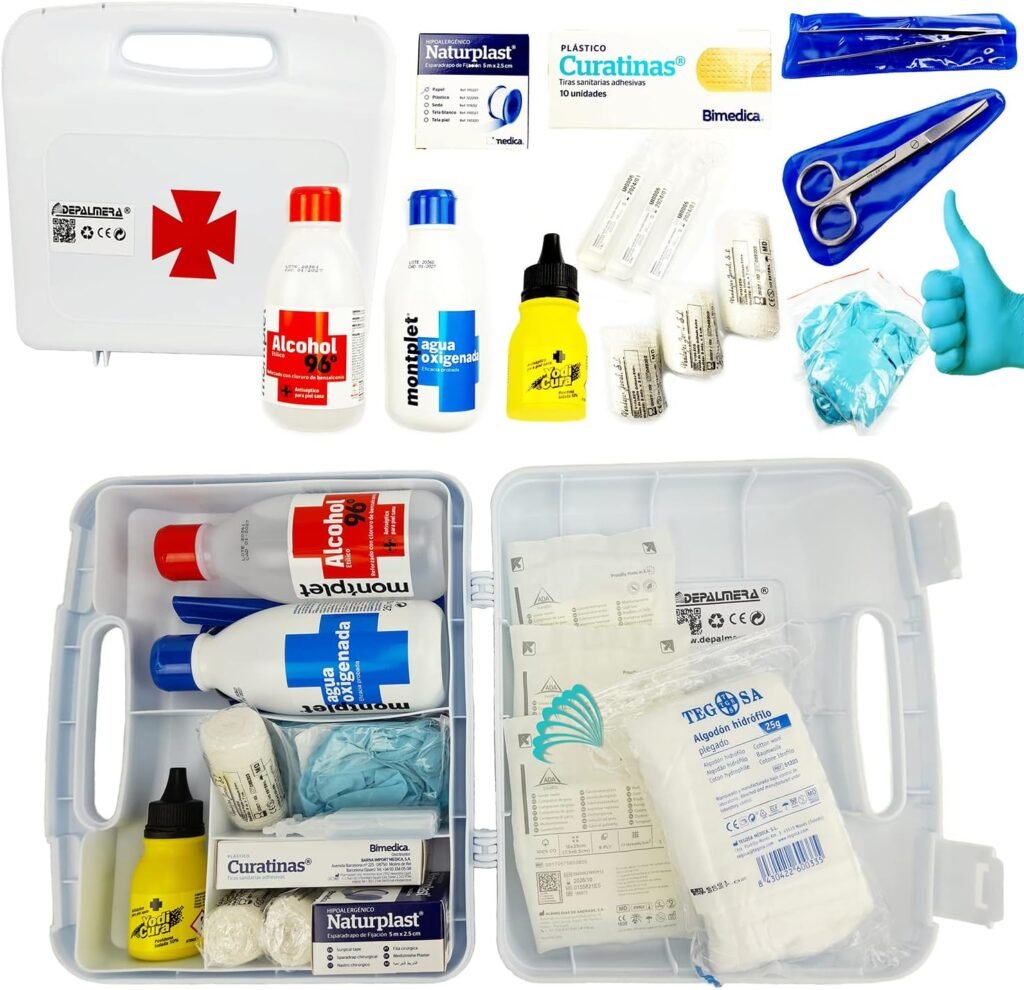Pharma✮ Botiquin Primeros Auxilios Emergencia Maletin Completo Homologado Indicado para Autocares, Ambulancias, Protección civil, Policia, Viaje, Coche, Casa, Acampada, Autocaravana.